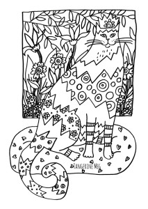 Black and white downloadable line drawing for printing out at home and colouring in